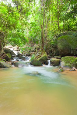 Chanthaburi, Tayland Doğu derin orman şelale