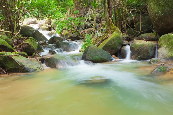 stock image Deep forest Waterfall in Chantaburi, eastern of Thailand