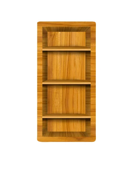 Uma letra do alfabeto de madeira isolado no branco — Fotografia de Stock