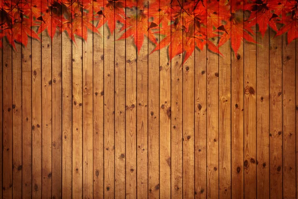 老 grung 木材纹理与叶子用于背景 — 图库照片