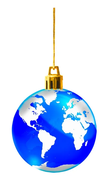 Udekorować Kryształowy Globus na Boże Narodzenie — Zdjęcie stockowe
