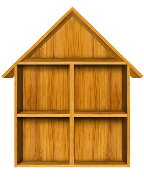 Estante de casa de madera — Foto de Stock