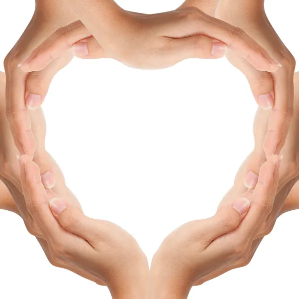 Las manos dan forma al corazón — Foto de Stock