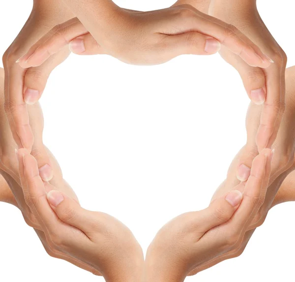 Hands make heart shape — Stock Photo, Image