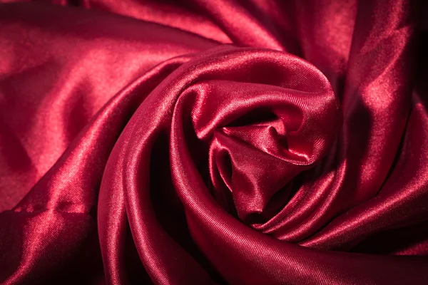Red silk textile background — Stock Photo, Image