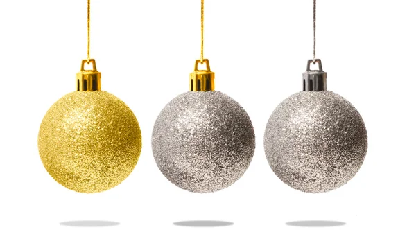 Jul dekoration bollen med urklippsbana — Stockfoto