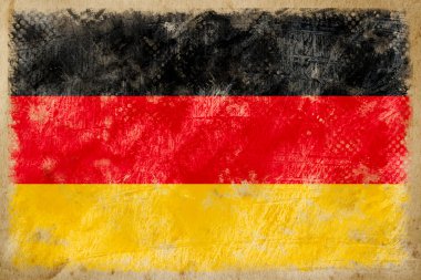 Almanya bayrağı grunge eski vintage kağıt üzerinde