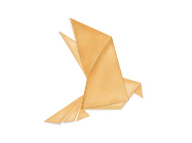 renkli origami kuş yapmak--dan yeniden işleyip kullanı kağıt