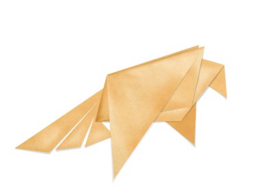 renkli origami kuş yapmak--dan yeniden işleyip kullanı kağıt