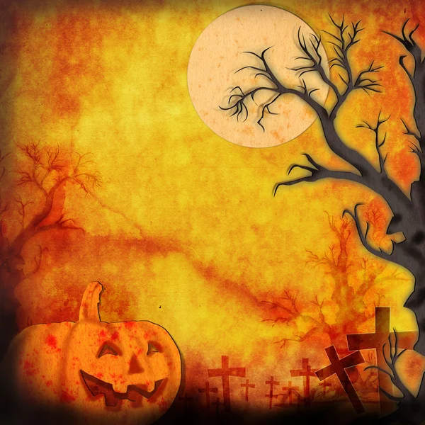 Halloween-Hintergrund sorgt für Recycling-Papier — Stockfoto