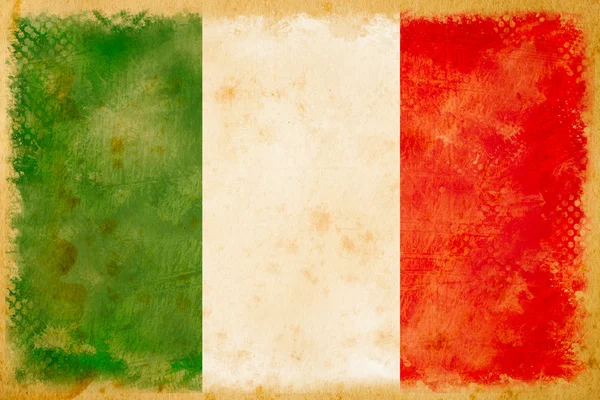 Grunge bandera de Italia sobre papel viejo vintage — Foto de Stock