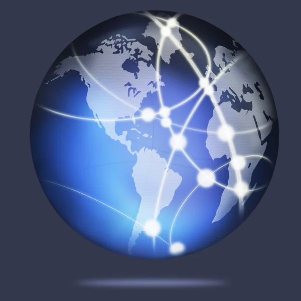 Crystal Earth Globe — Stockfoto
