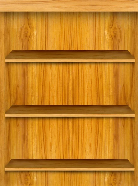 Wooden book Shelf — Stock Photo, Image