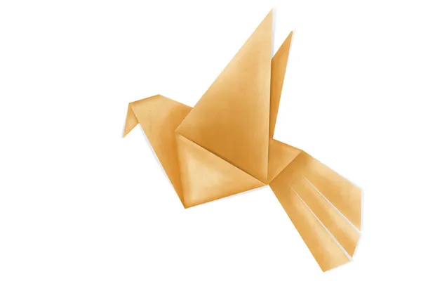 Zrobić origami kolorowe ptaki z recyklingu papieru — Zdjęcie stockowe