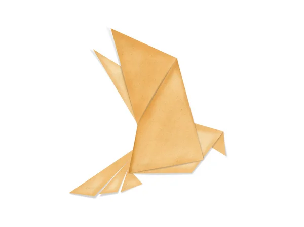 リサイクル紙からカラフルな折り紙の鳥を作る — ストック写真