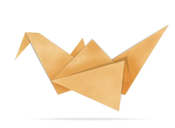 Färgglada origami fåglar gör från återanvända papper — Stockfoto