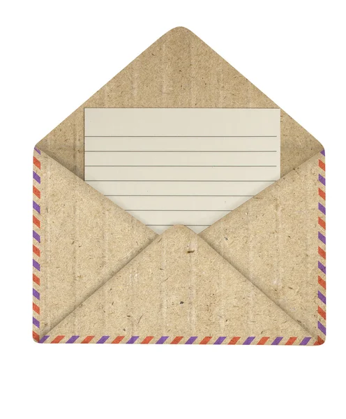Envelop recycle papier geopend — Stockfoto