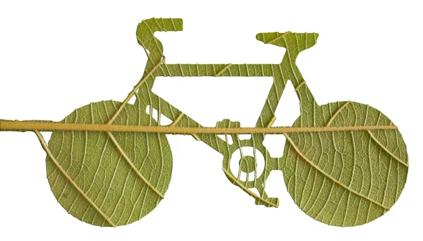 Pushbike gelen yeşil bırakın, eko kavramı — Stok fotoğraf