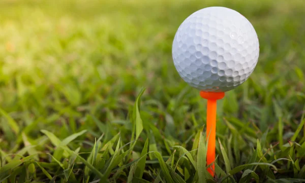 Golfball auf einem Abschlag — Stockfoto