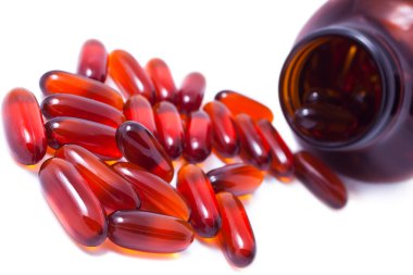 Composition with capsules of lecithin clipart