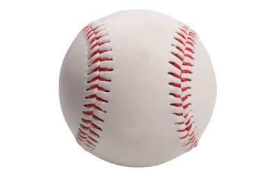 Isolated baseball on white background clipart