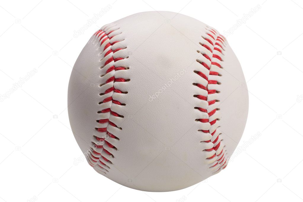 Isolated baseball on white background