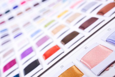 Fabric color samples palette clipart