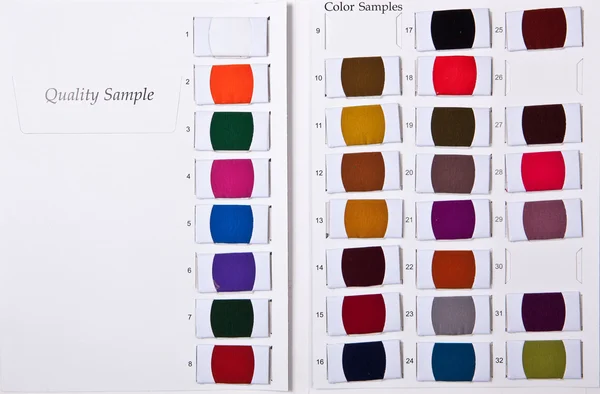 Fabric color samples palette — Stock Photo, Image