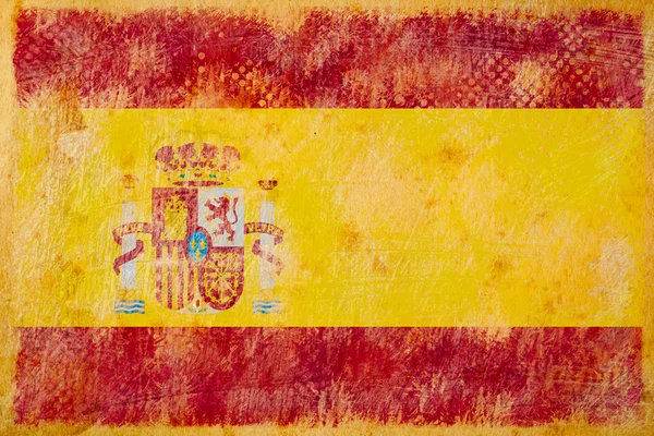 Vintage Spaanse vlag — Stockfoto