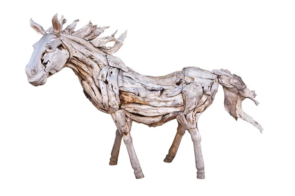 Isolated Wooden horse on white background — Stock Photo, Image