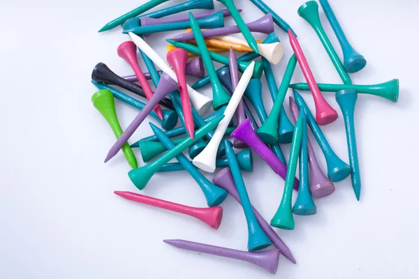 Multiple color golf tees — Stock Photo, Image