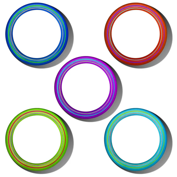 Stack av färg cirklar — Stockfoto
