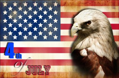 Happy 4th July independent day of America clipart