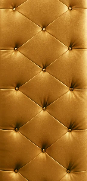 Luxury gold button leather background — Stock Photo, Image