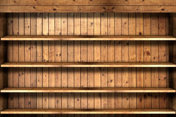 Fából készült könyv polc — Stock Fotó