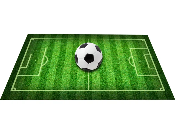 Real green grass soccer field background — Stockfoto