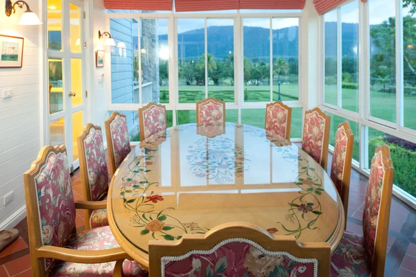 Vackra mötesrum med landskap tropiska — Stockfoto