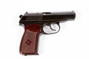 Makarov system pistol isolated on white background clipart