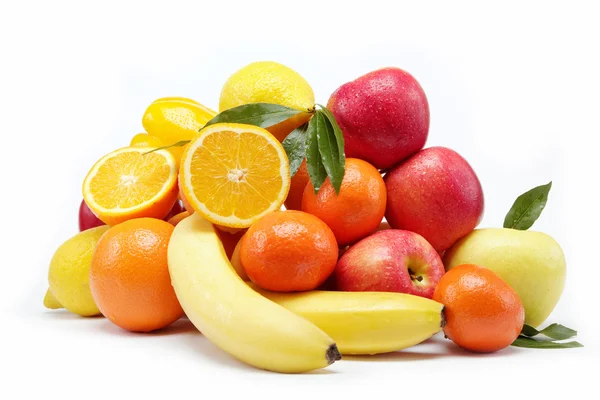 Fresh citrus fruits isolated on a white background. — Stock Photo, Image