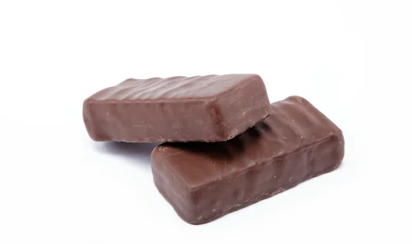 Beyaz bir arka plan üzerinde izole çikolata gofret — Stok fotoğraf
