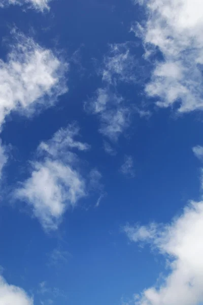 Blue sky with clouds closeup — Stock Photo, Image