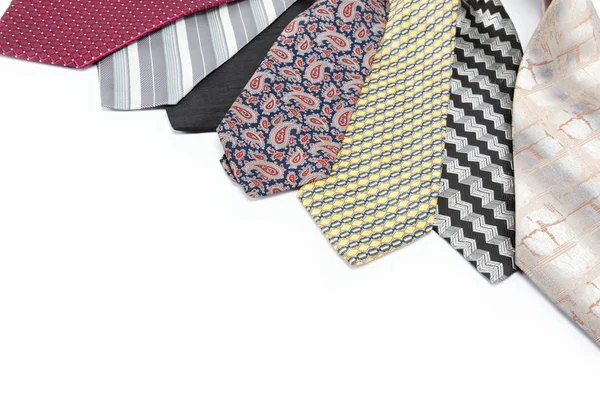 Розкішні краватки ізольовані на білому тлі . — стокове фото