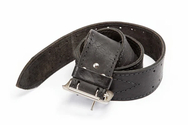 Leather belt isolated on white background. — Stock Photo, Image