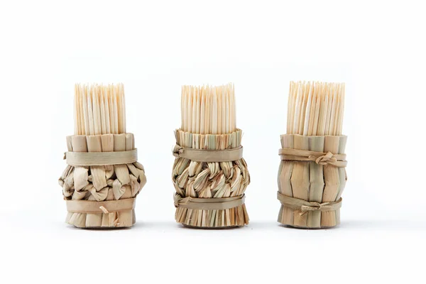 Toothpicks on a white background. — Stock Photo, Image