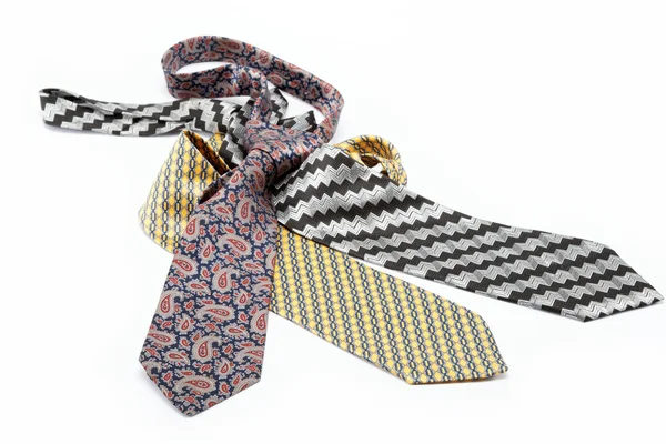 Luxury ties isolated on white background. — Stock Photo, Image