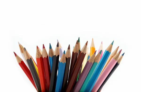 Tužky barev izolované na bílém pozadí — Stock fotografie
