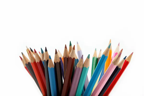 Lápices de color aislados sobre fondo blanco —  Fotos de Stock