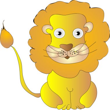 Golden lion clipart