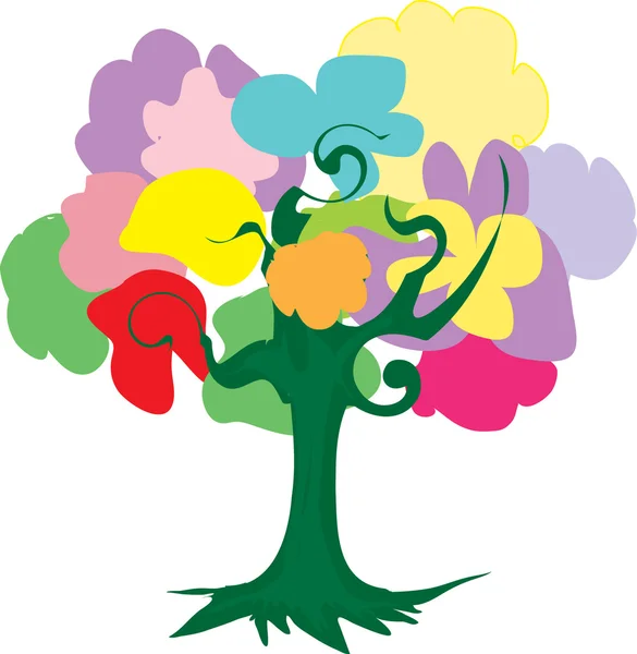 Träd od färger — Stock vektor
