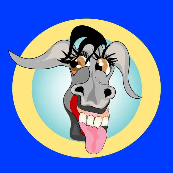 Crazy donkey — Stock Vector